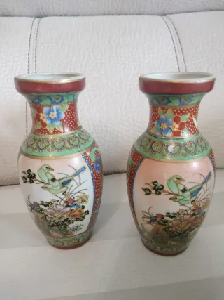 Set di 2 vasi cinesi in porcellana