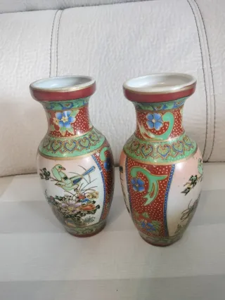 Set di 2 vasi cinesi in porcellana