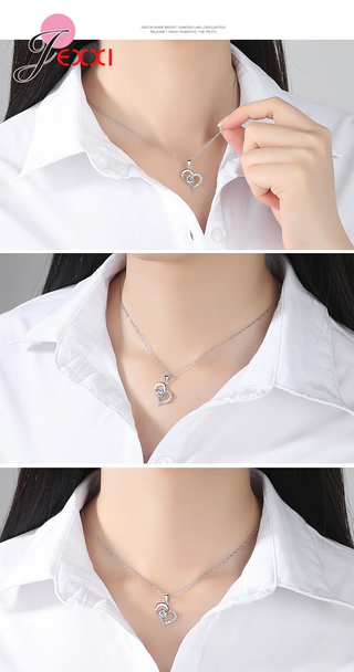 Set Gioielli Cuore Argento 925 Zirconi