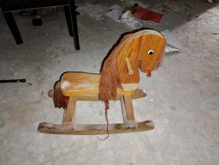 Balancín madera maciza antiguo