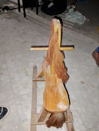 Balancín madera maciza antiguo