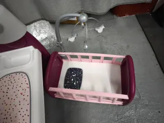 Bañera, cuna y cocina para muñecas plegable