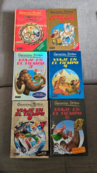6 libros Viaje en el tiempo "Geronimo Stilton"
