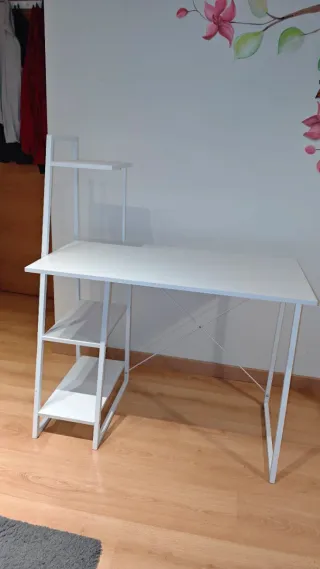 Mesa escritorio moderna PC madera y metal