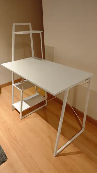 Mesa escritorio moderna PC madera y metal