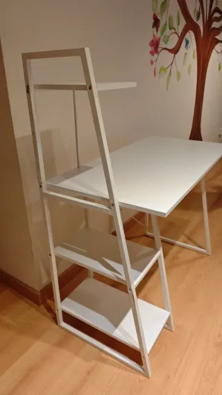 Mesa escritorio moderna PC madera y metal