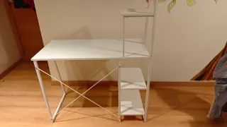 Mesa escritorio moderna PC madera y metal