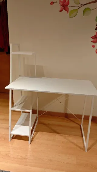 Mesa escritorio moderna PC madera y metal