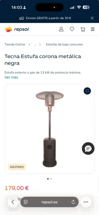 Estufa seta exterior