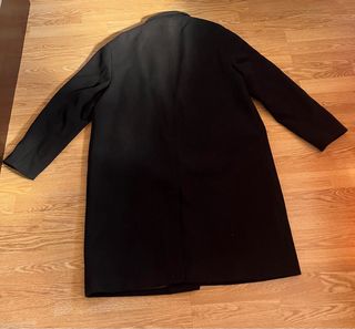 Abrigo largo lana negro Zara