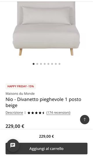 Poltrona letto Maison du Monde grigio/verde