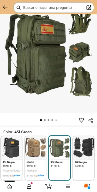 Mochila Táctica Militar 45L
