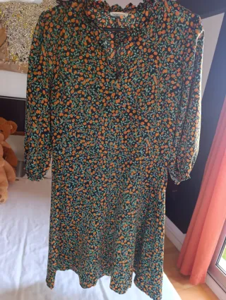 Vestido estampado floral mujer