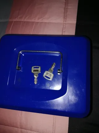 Caja Fuerte Azul Metálica