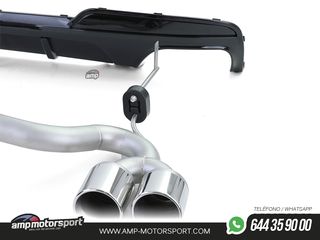 DIFUSOR TRASERO BRILLO BMW SERIE 5 F10/F11 + CONVERSIÓN A DOS SALIDAS