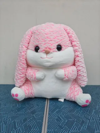 Peluche coniglio rosa nuovo