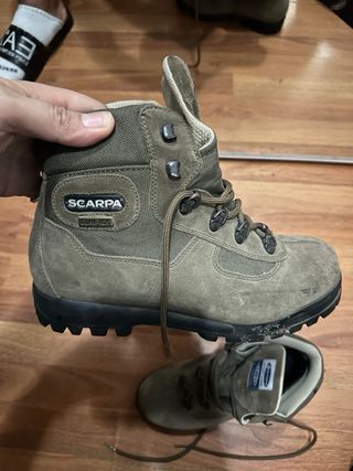 Scarpa Stivali Montagna Marrone/Verde Oliva