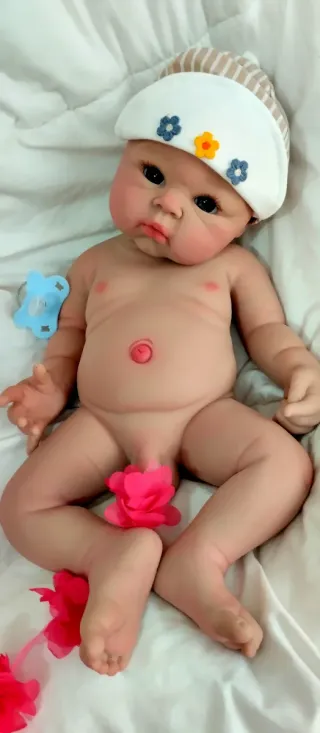 Bambina Reborn in Silicone Completa 48 cm.