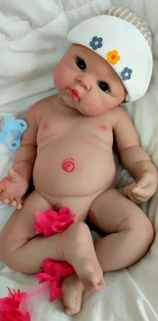 Bambina Reborn in Silicone Completa 48 cm.
