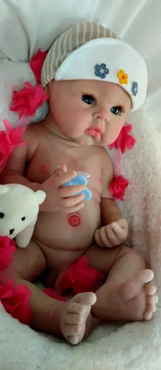 Bambina Reborn in Silicone Completa 48 cm.