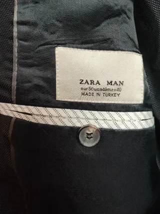 Traje Zara Gris Hombre