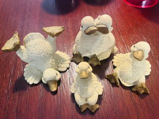 Colección de 4 patos decorativos