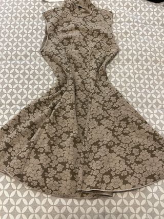 Vestido Zara Jacquard Floral Mini