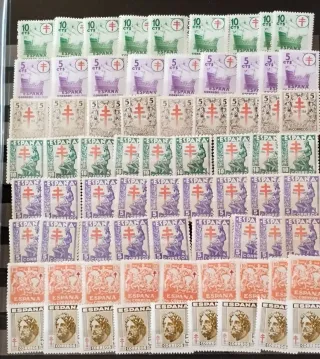 Lote Sellos Cruz de Lorena 1948-1950 Nuevos