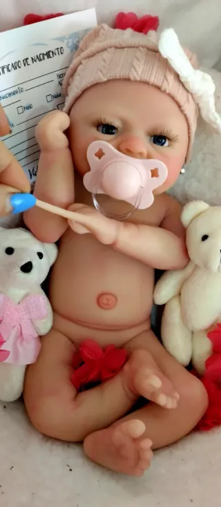Bambola Reborn in Silicone Completa 37cm