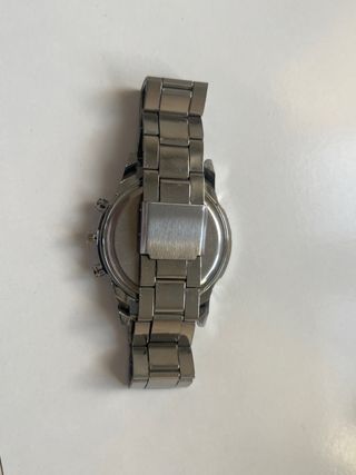 Reloj elegante hombre negro/plateado