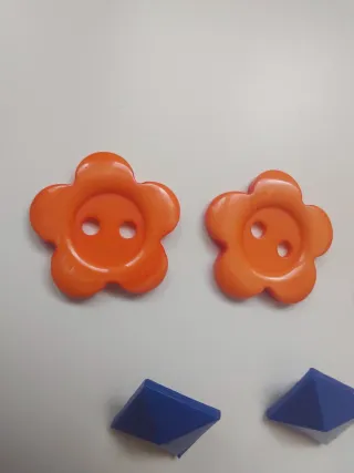 Botones infantiles flores