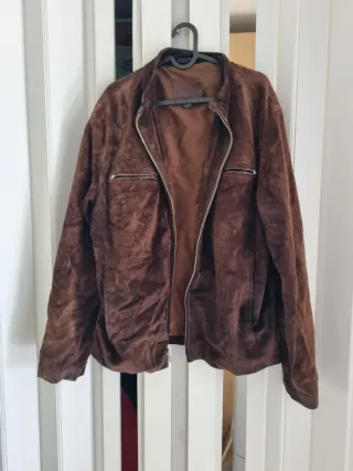 Chaqueta de ante hombre marrón