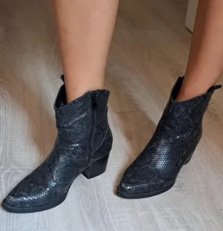 Botines Cowboy Bosanova Piel Serpiente