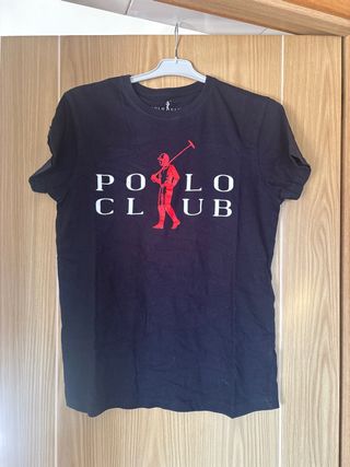 Camiseta Polo Club Talla M Negra