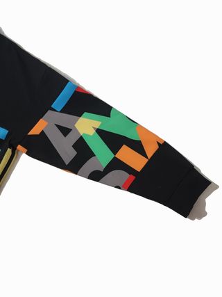 Moskalla/ Sudadera negra oversize estampada L XL