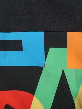 Moskalla/ Sudadera negra oversize estampada L XL