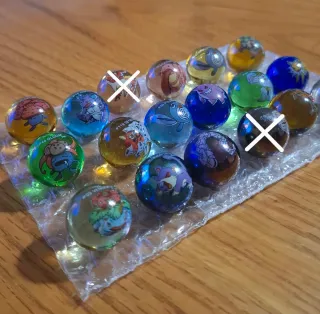 Lotto 14 Biglie Pokémon Vintage WOTC 1999 Marbles