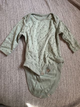Body bebé manga larga verde