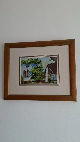 Quadro decorativo in carta e legno