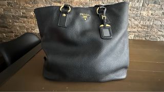 Bolso Prada Negro Piel Texturizada