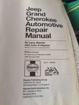 Manual Reparación Jeep Grand Cherokee Haynes