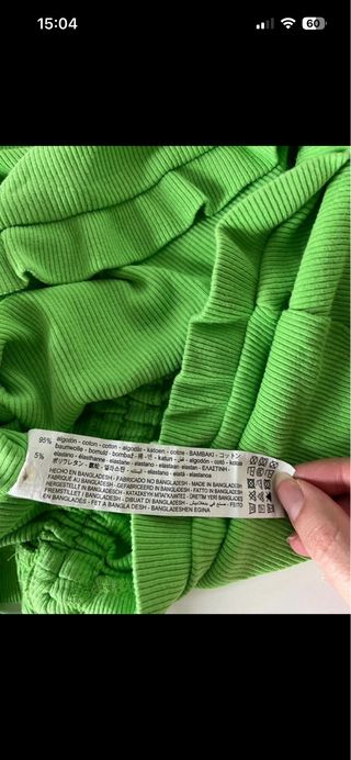 Top Zara verde fruncido