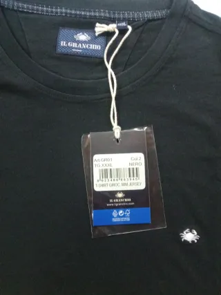 T-shirt IL GRANCHIO Uomo XXXL nera jersey