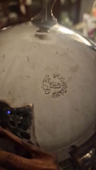 Tetera de baño de plata de calidad