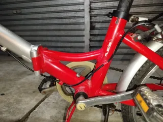 Bicicleta Plegable Monty Roja y Plata