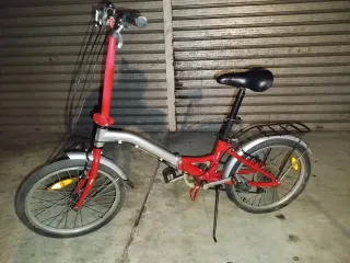 Bicicleta Plegable Monty Roja y Plata