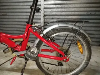Bicicleta Plegable Monty Roja y Plata
