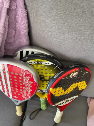 Lote 4 Palas de Pádel Adidas, Varlion y Siux