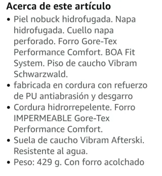 Botas de montaña o trabajo Chiruca  Gore-Tex 43