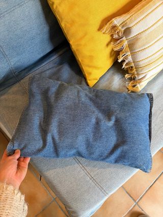 Sofá Cama Ikea 2 Plazas Tela Azul